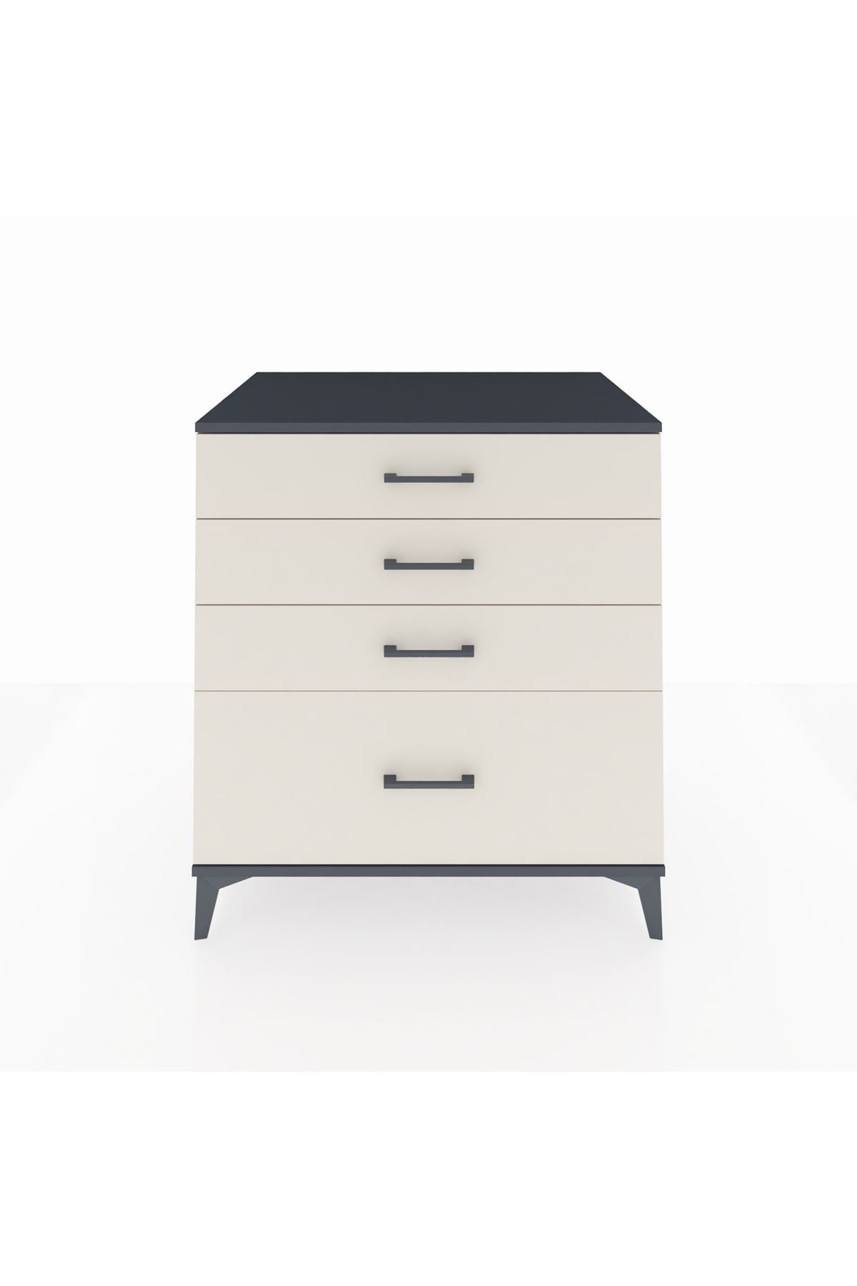 Kronos Şifonyer 4 Çekmeceli 88x59x96 Antrasit-Aytaşı