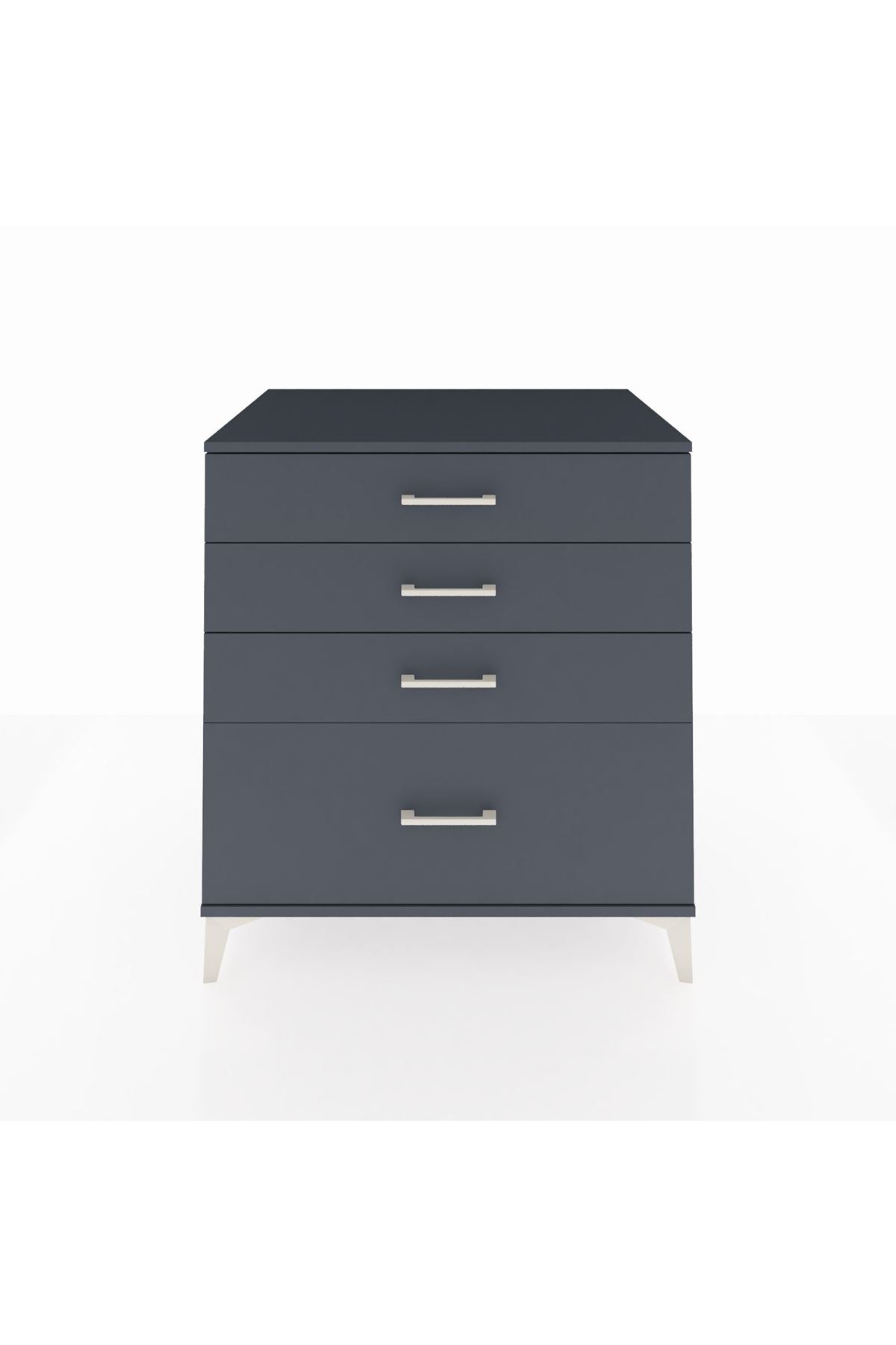 Kronos Şifonyer 4 Çekmeceli 88x59x96 Antrasit-Antrasit