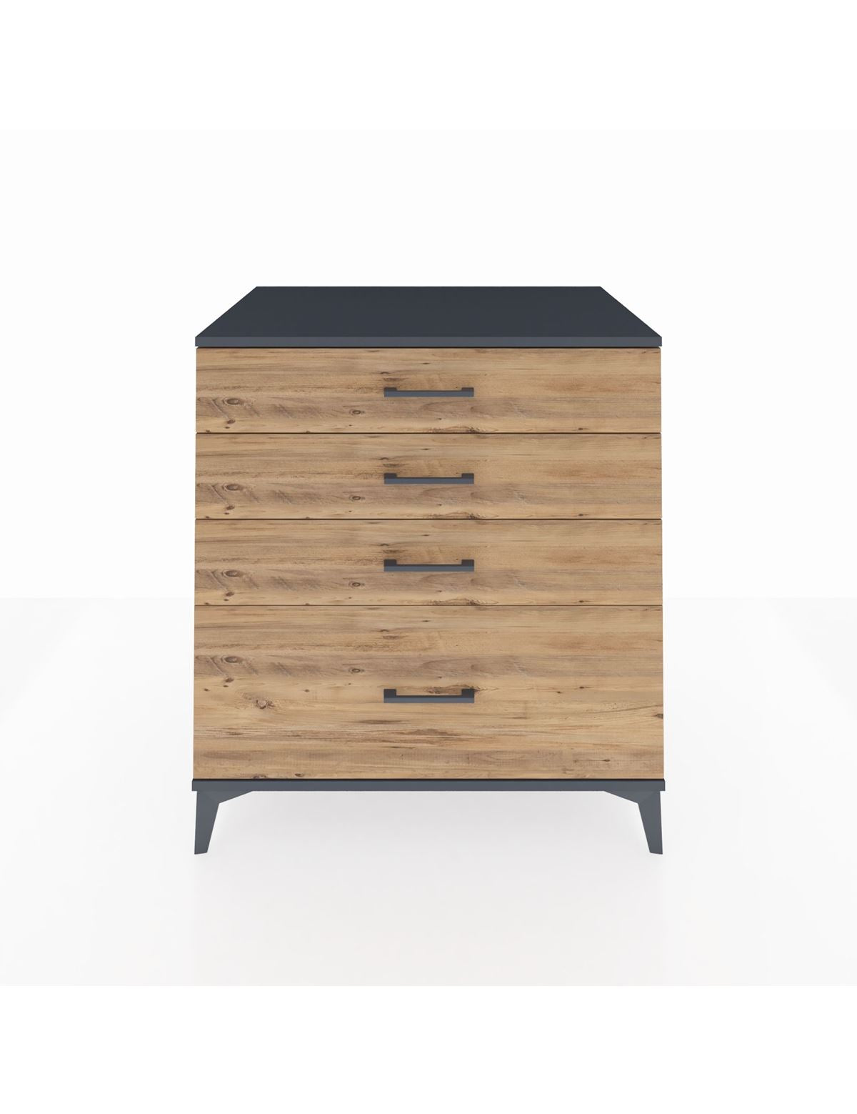 Kronos Şifonyer 4 Çekmeceli 88x59x96 Antrasit-Çam