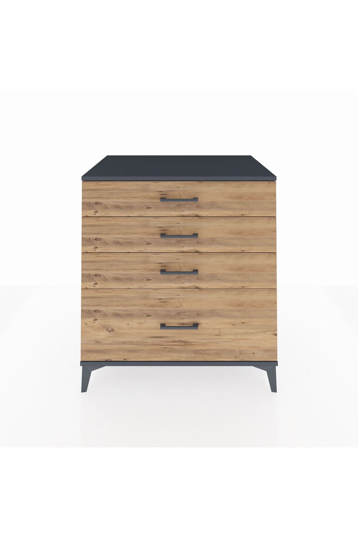 Kronos Şifonyer 4 Çekmeceli 88x59x96 Antrasit-Çam