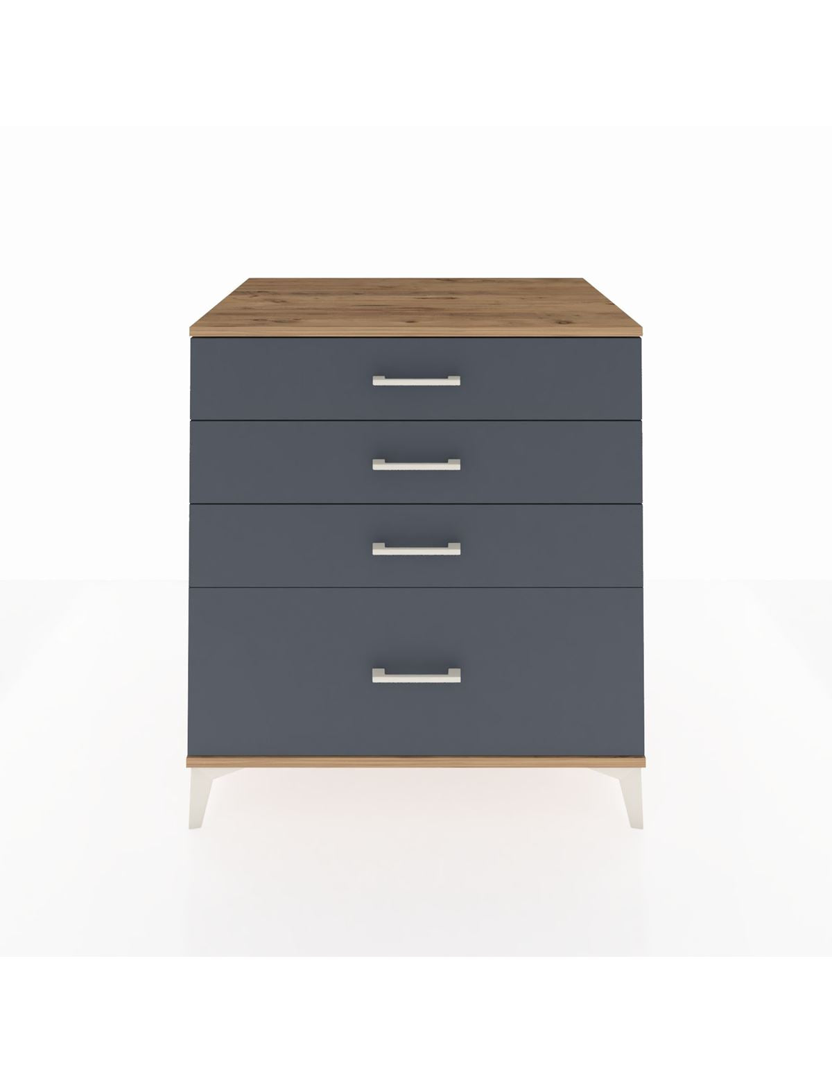 Kronos Şifonyer 4 Çekmeceli 88x59x96 Çam-Antrasit