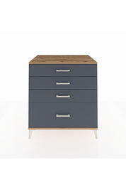 Kronos Şifonyer 4 Çekmeceli 88x59x96 Çam-Antrasit