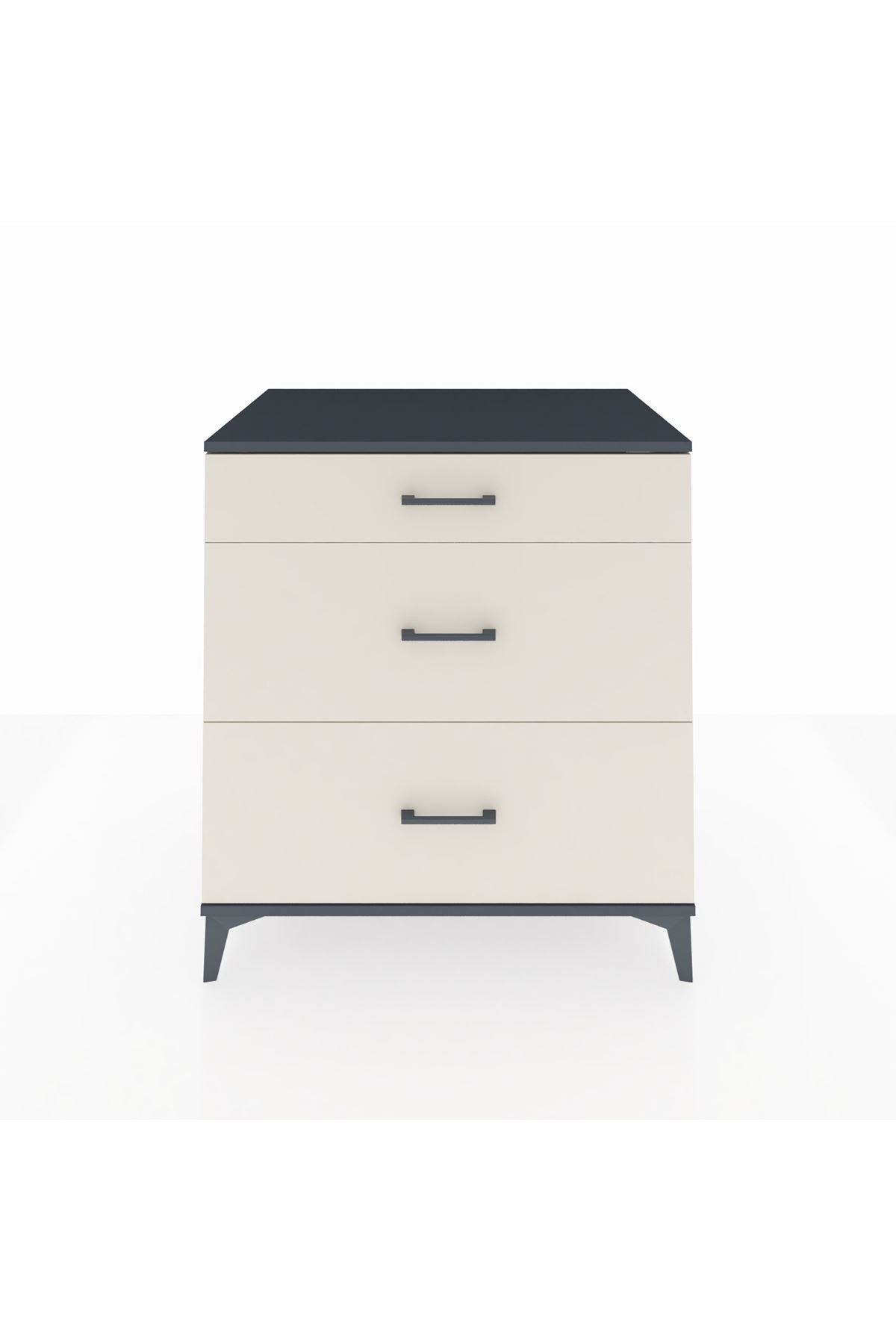 Kronos Şifonyer 3 Çekmeceli 88x59x96 Antrasit-Aytaşı