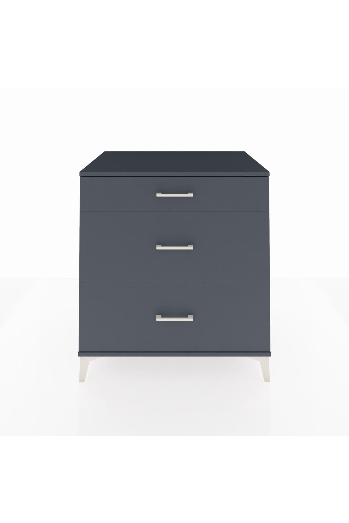 Kronos Şifonyer 3 Çekmeceli 88x59x96 Antrasit-Antrasit