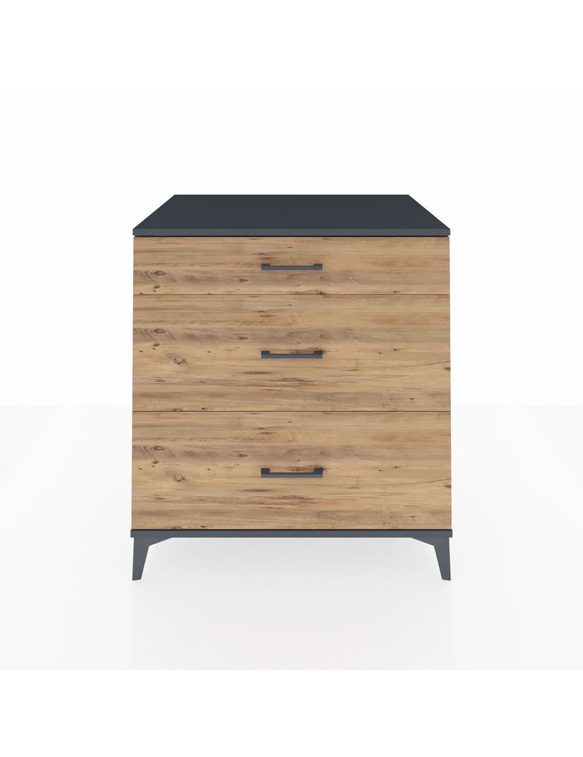 Kronos Şifonyer 3 Çekmeceli 88x59x96 Antrasit-Çam