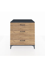 Kronos Şifonyer 3 Çekmeceli 88x59x96 Antrasit-Çam