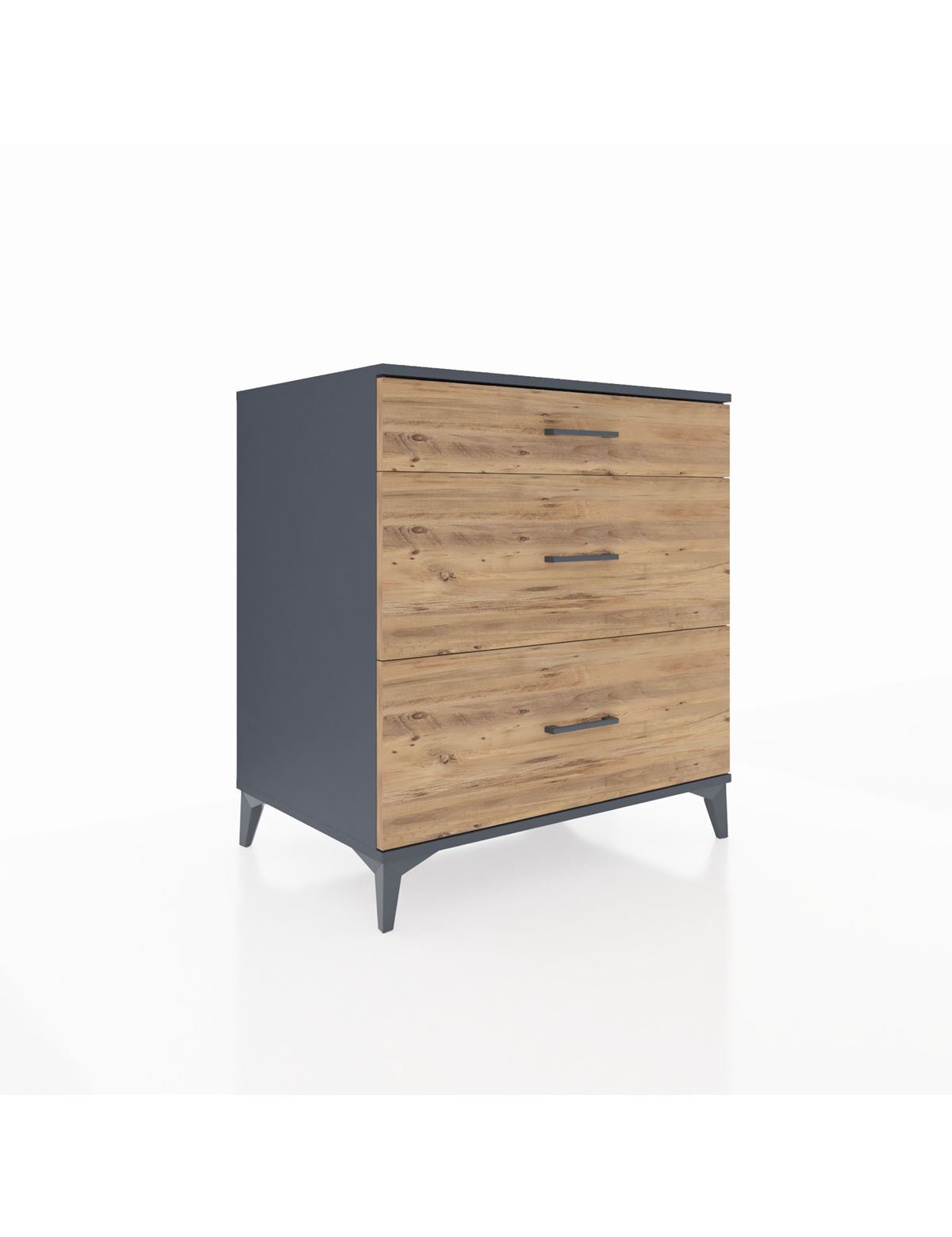 Kronos Şifonyer 3 Çekmeceli 88x59x96 Antrasit-Çam