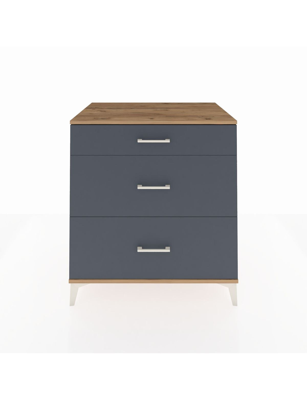 Kronos Şifonyer 3 Çekmeceli 88x59x96 Çam-Antrasit