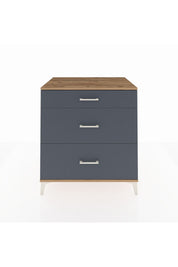 Kronos Şifonyer 3 Çekmeceli 88x59x96 Çam-Antrasit