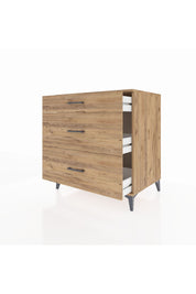Kronos Şifonyer 3 Çekmeceli 88x59x96 Çam-Çam