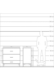 Kronos Şifonyer 3 Çekmeceli 88x59x96 Antrasit-Aytaşı