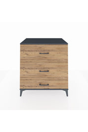Kronos Şifonyer 3 Çekmeceli 88x59x96 Antrasit-Çam