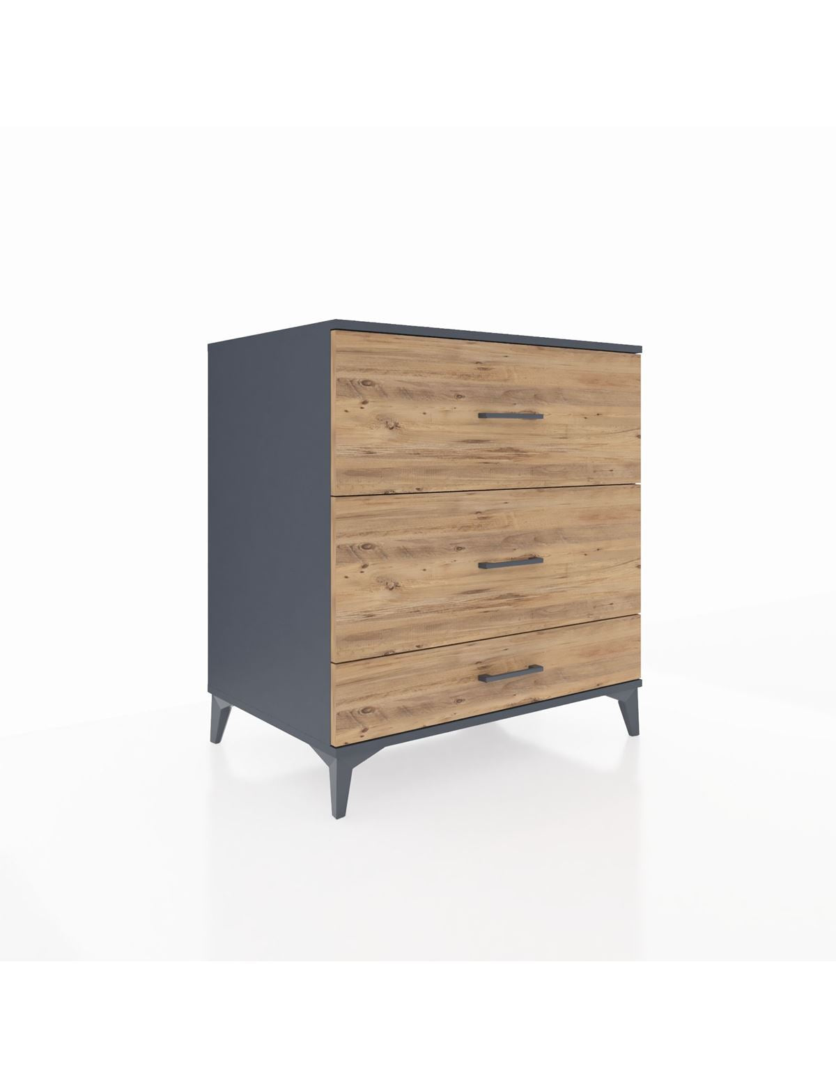 Kronos Şifonyer 3 Çekmeceli 88x59x96 Antrasit-Çam