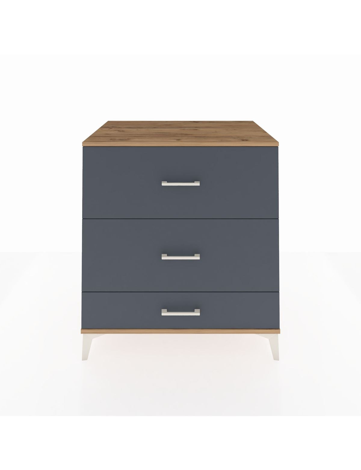 Kronos Şifonyer 3 Çekmeceli 88x59x96 Çam-Antrasit