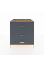 Kronos Şifonyer 3 Çekmeceli 88x59x96 Çam-Antrasit