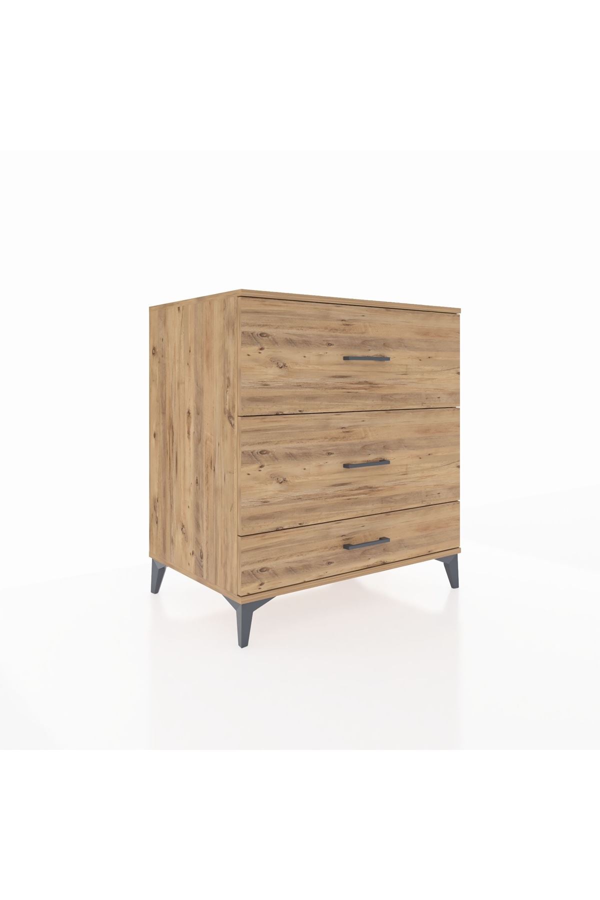 Kronos Şifonyer 3 Çekmeceli 88x59x96 Çam-Çam