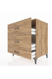 Kronos Şifonyer 3 Çekmeceli 88x59x96 Çam-Çam