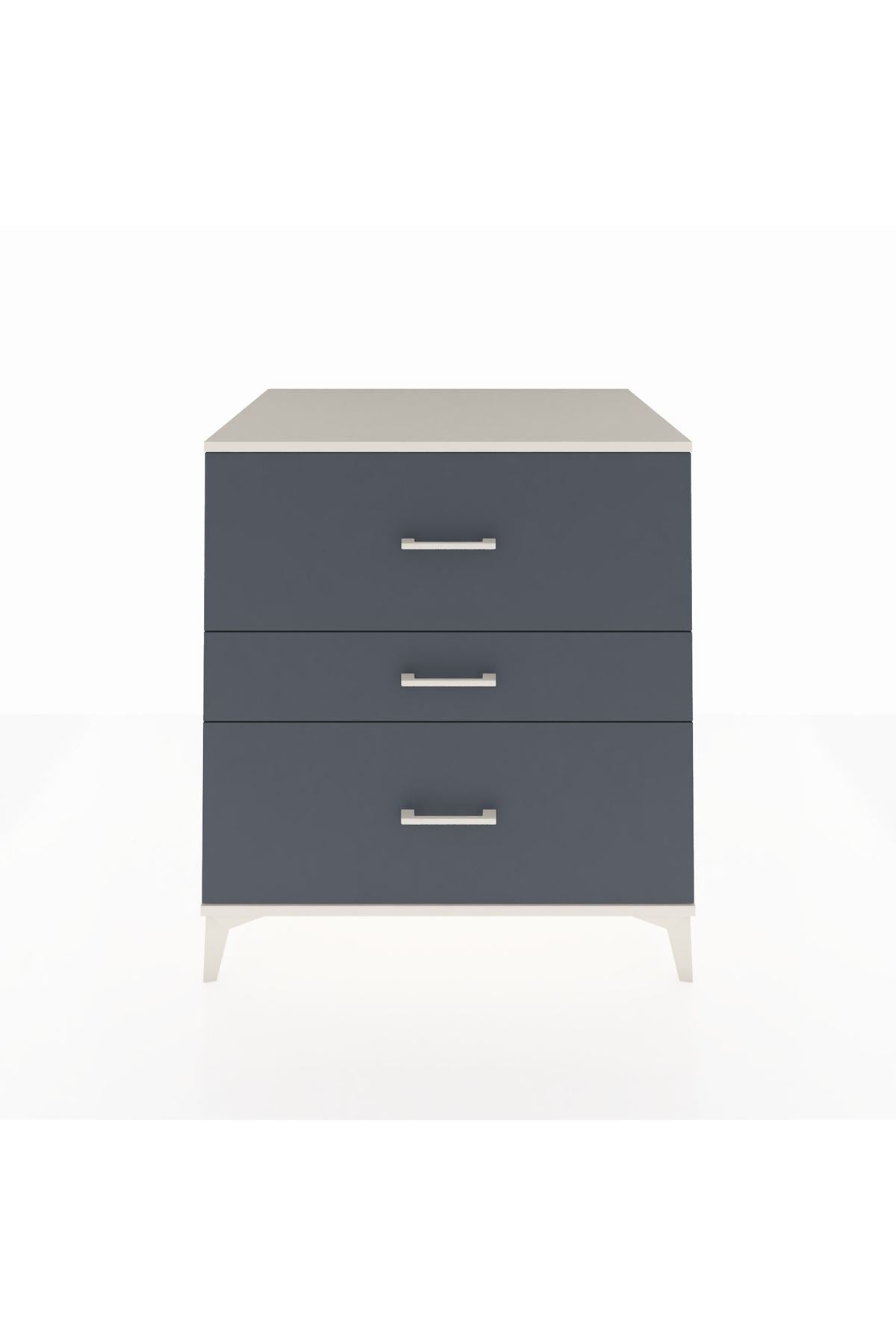 Kronos Şifonyer 3 Çekmeceli 88x59x96 Aytaşı-Antrasit