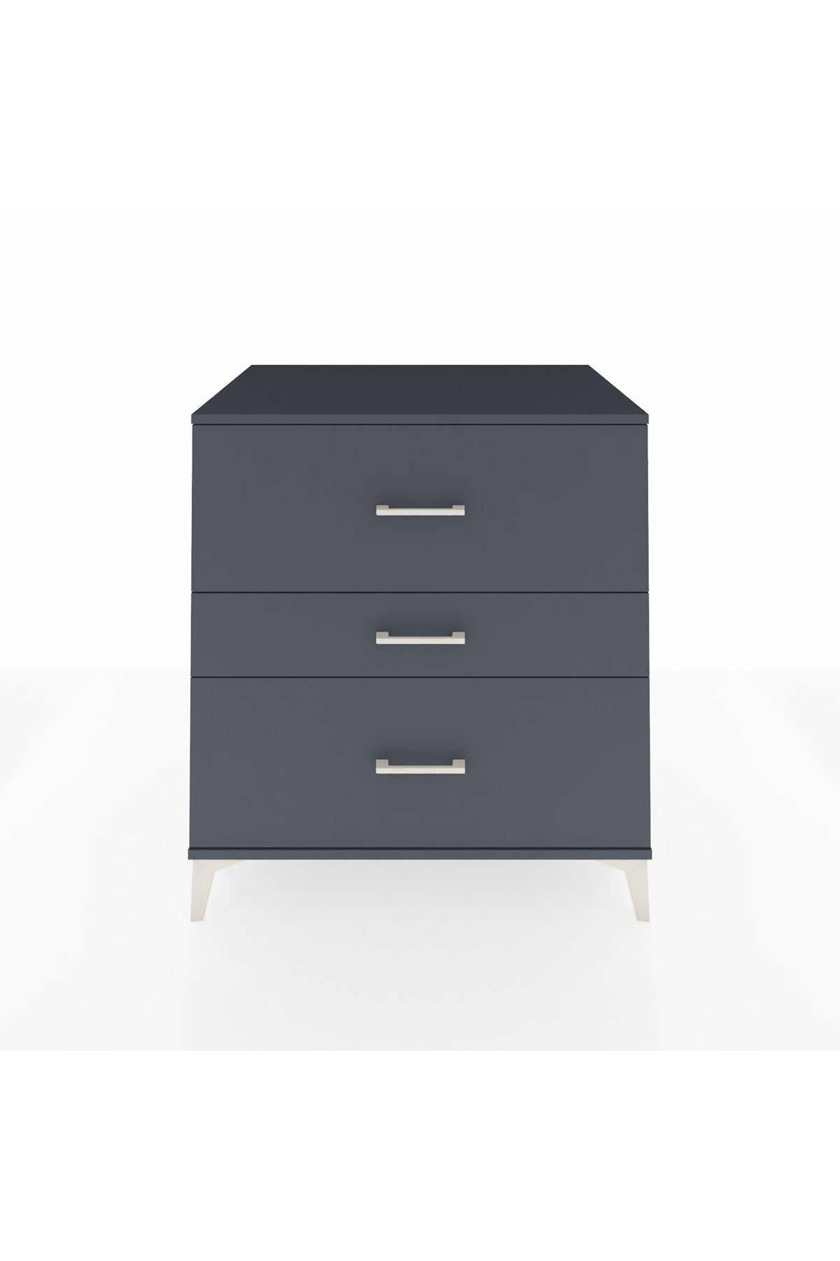 Kronos Şifonyer 3 Çekmeceli 88x59x96 Antrasit-Antrasit