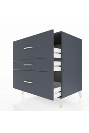 Kronos Şifonyer 3 Çekmeceli 88x59x96 Antrasit-Antrasit