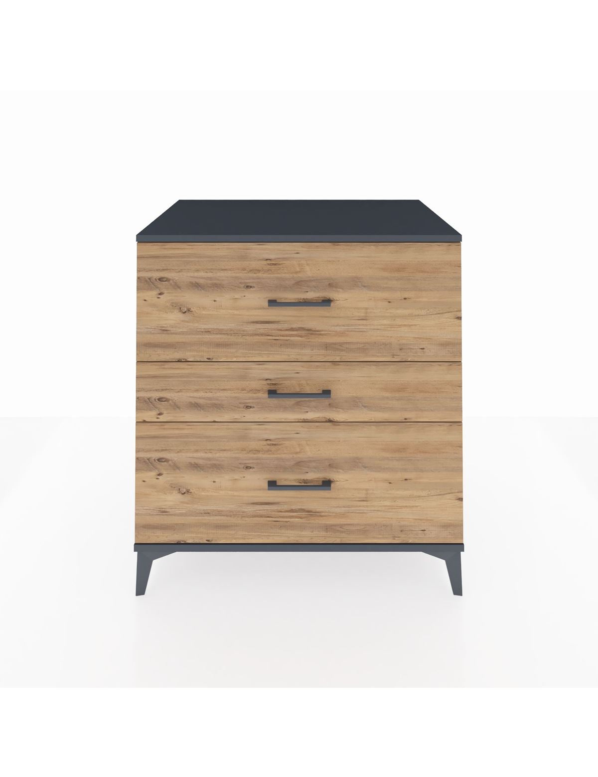 Kronos Şifonyer 3 Çekmeceli 88x59x96 Antrasit-Çam