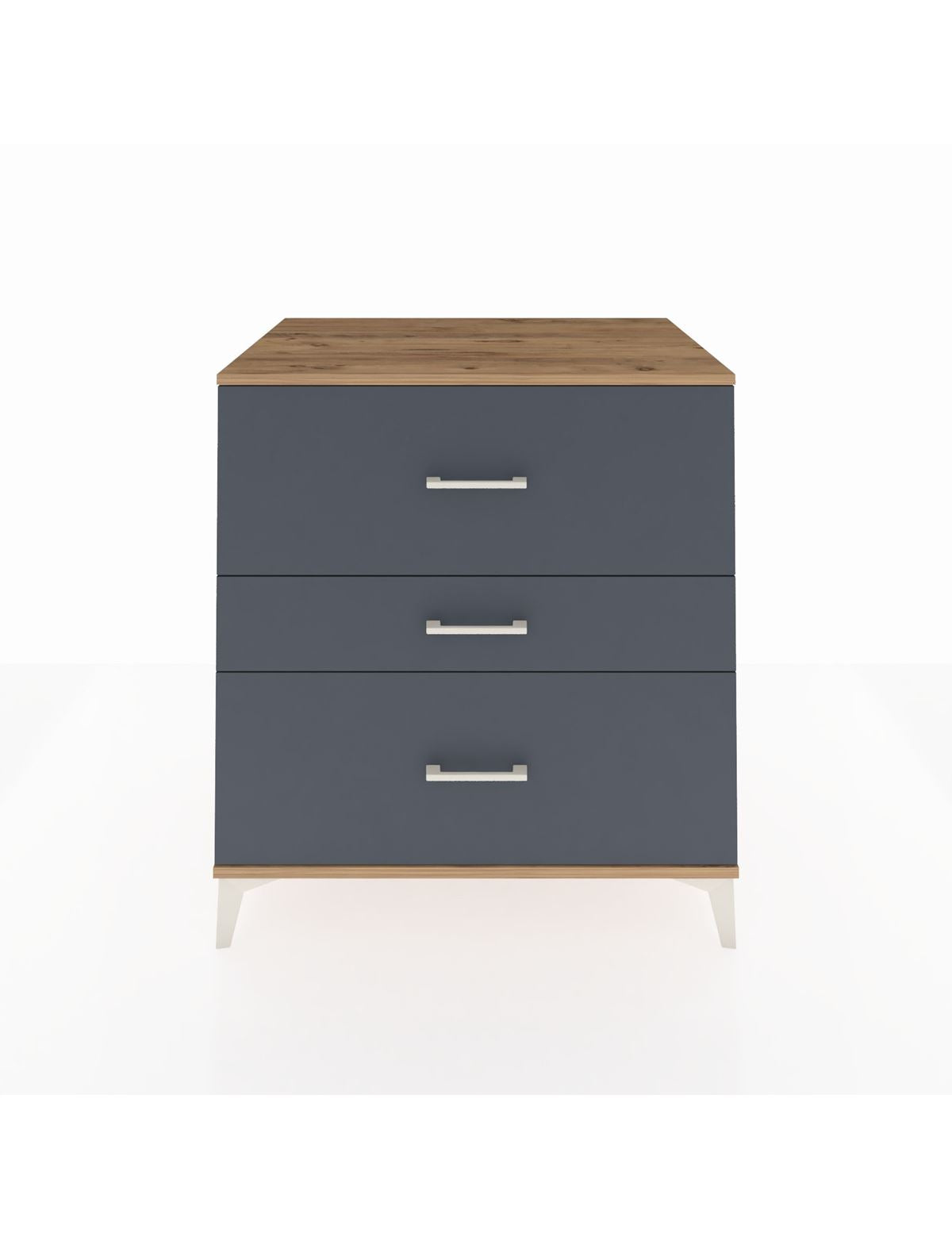 Kronos Şifonyer 3 Çekmeceli 88x59x96 Çam-Antrasit