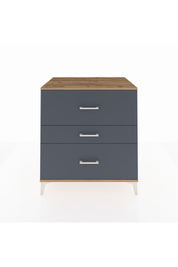 Kronos Şifonyer 3 Çekmeceli 88x59x96 Çam-Antrasit