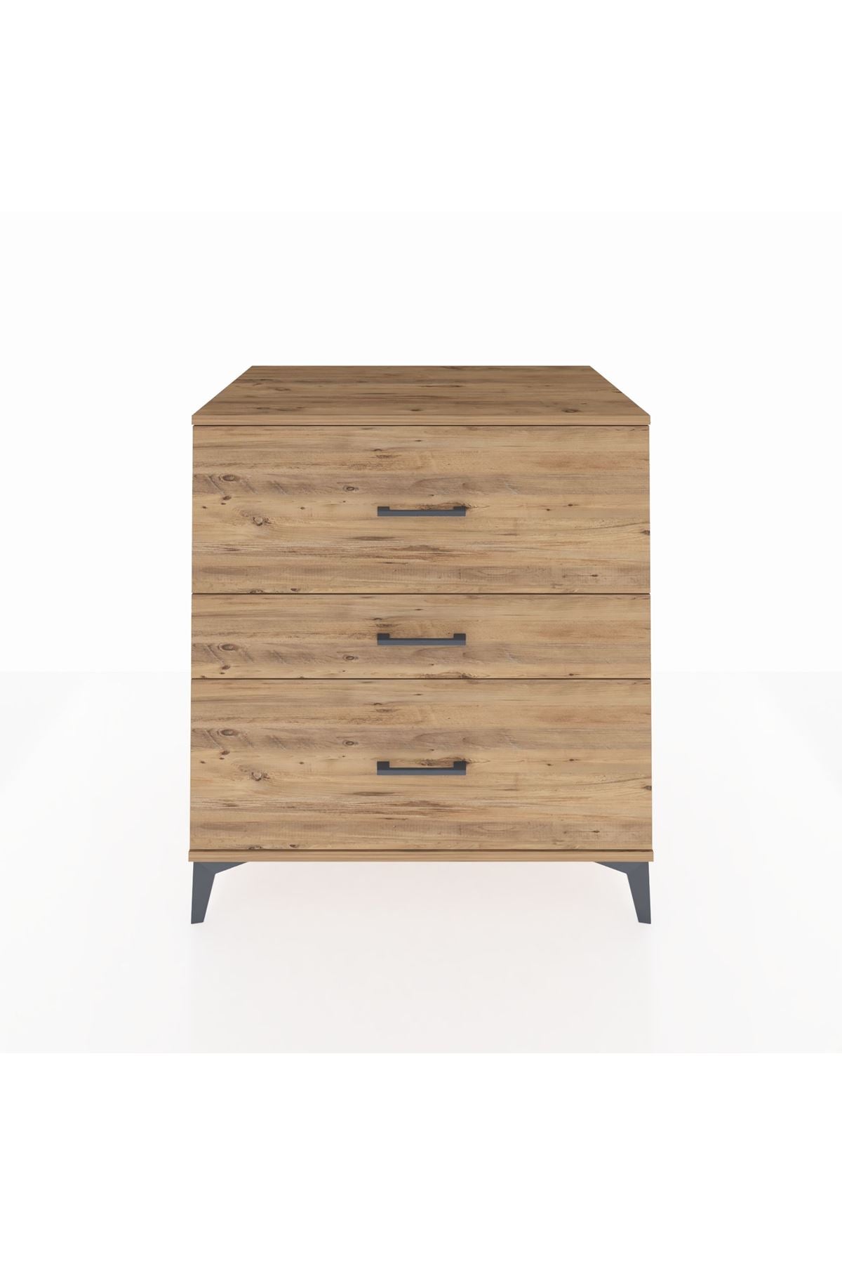 Kronos Şifonyer 3 Çekmeceli 88x59x96 Çam-Çam