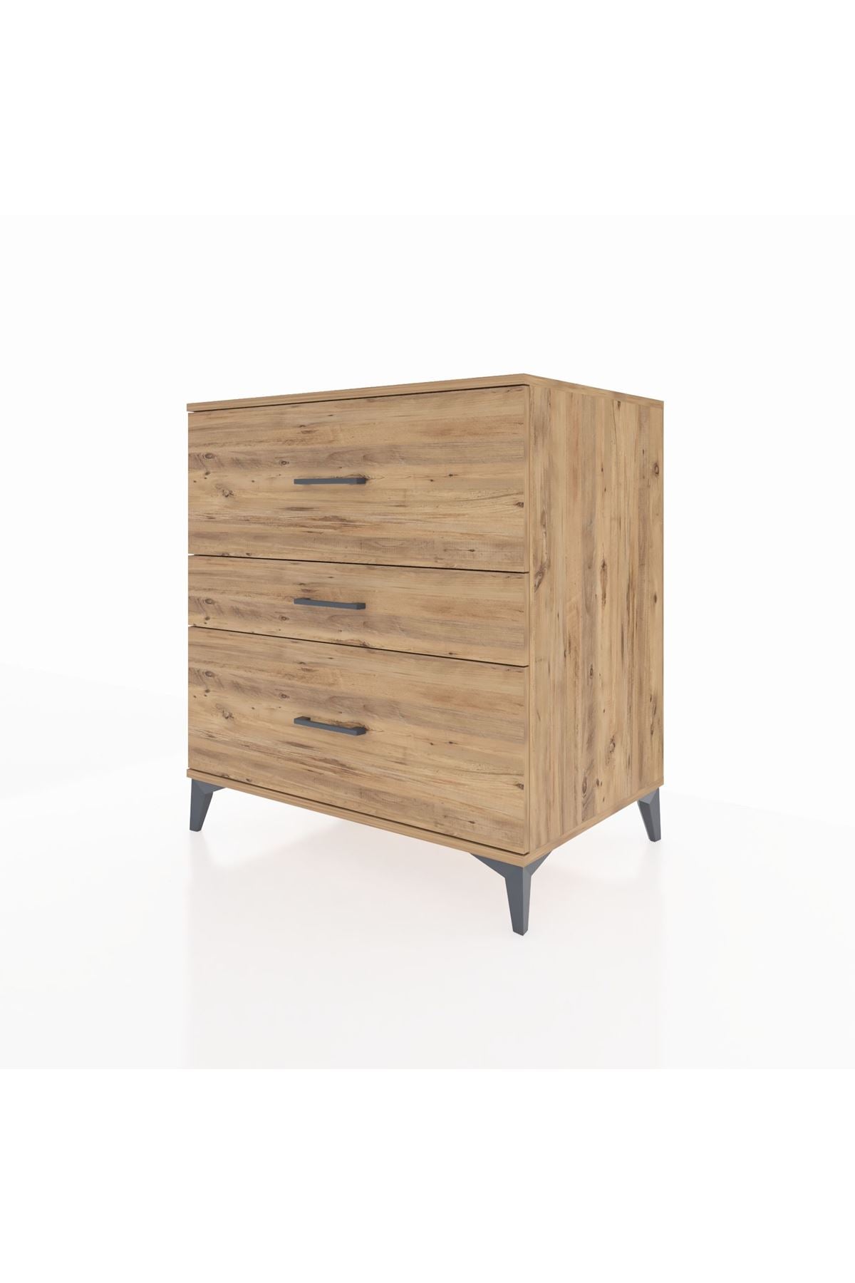 Kronos Şifonyer 3 Çekmeceli 88x59x96 Çam-Çam