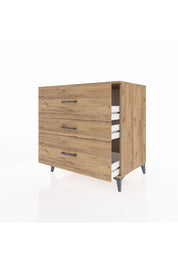 Kronos Şifonyer 3 Çekmeceli 88x59x96 Çam-Çam