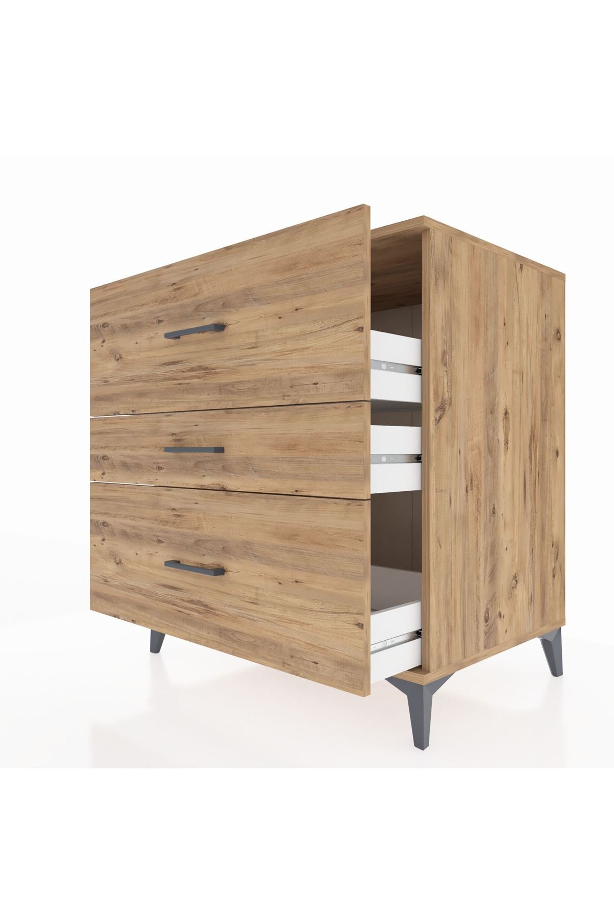 Kronos Şifonyer 3 Çekmeceli 88x59x96 Çam-Çam