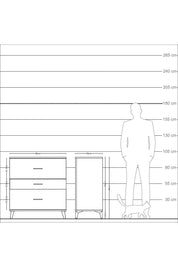 Kronos Şifonyer 3 Çekmeceli 88x59x96 Çam-Çam