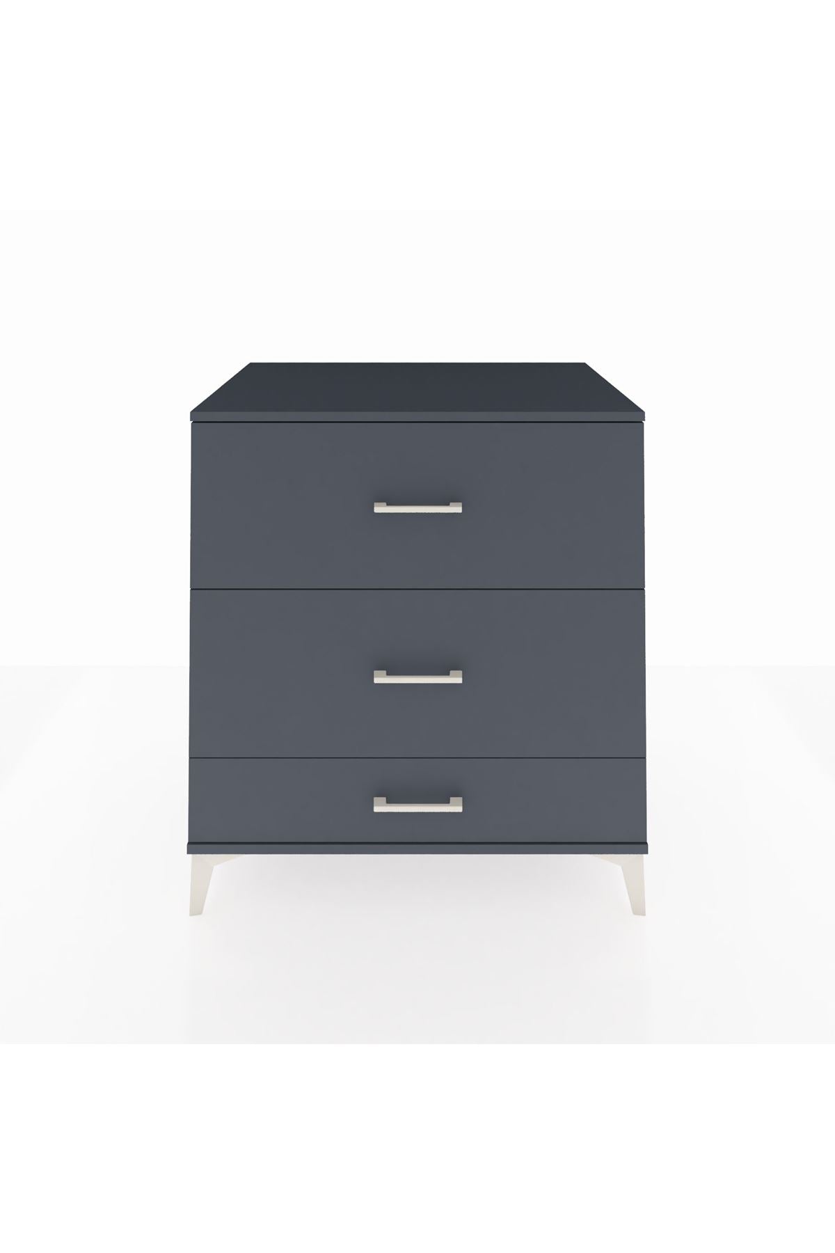 Kronos Şifonyer 3 Çekmeceli 88x59x96 Antrasit-Antrasit