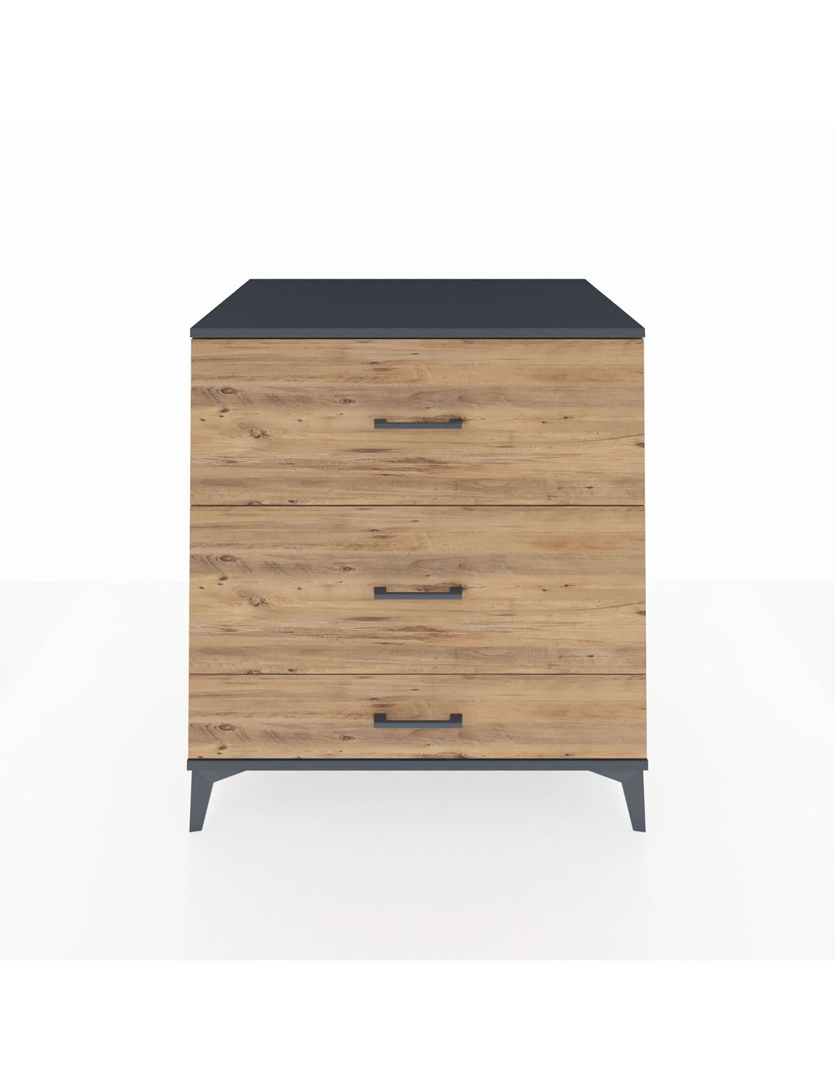 Kronos Şifonyer 3 Çekmeceli 88x59x96 Antrasit-Çam