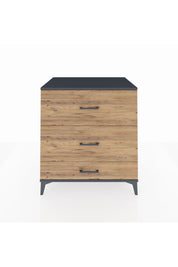Kronos Şifonyer 3 Çekmeceli 88x59x96 Antrasit-Çam