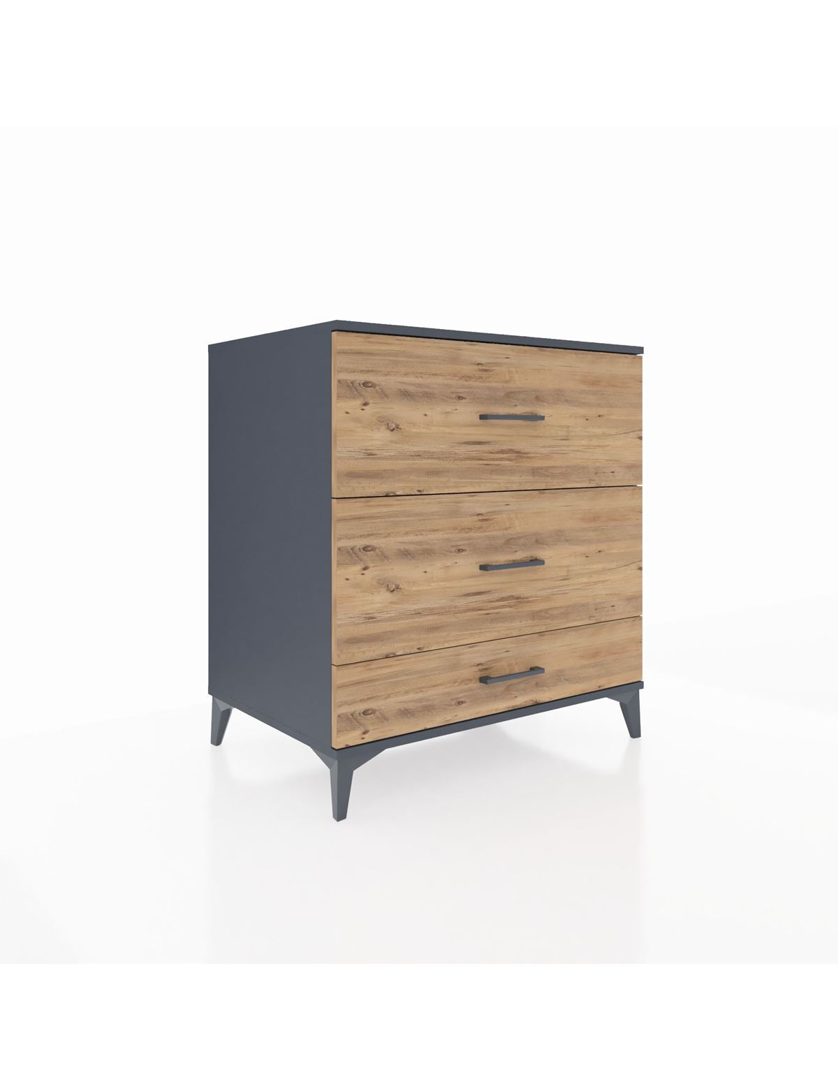 Kronos Şifonyer 3 Çekmeceli 88x59x96 Antrasit-Çam