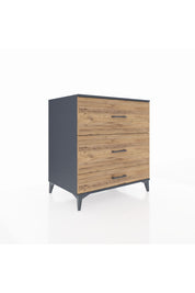Kronos Şifonyer 3 Çekmeceli 88x59x96 Antrasit-Çam