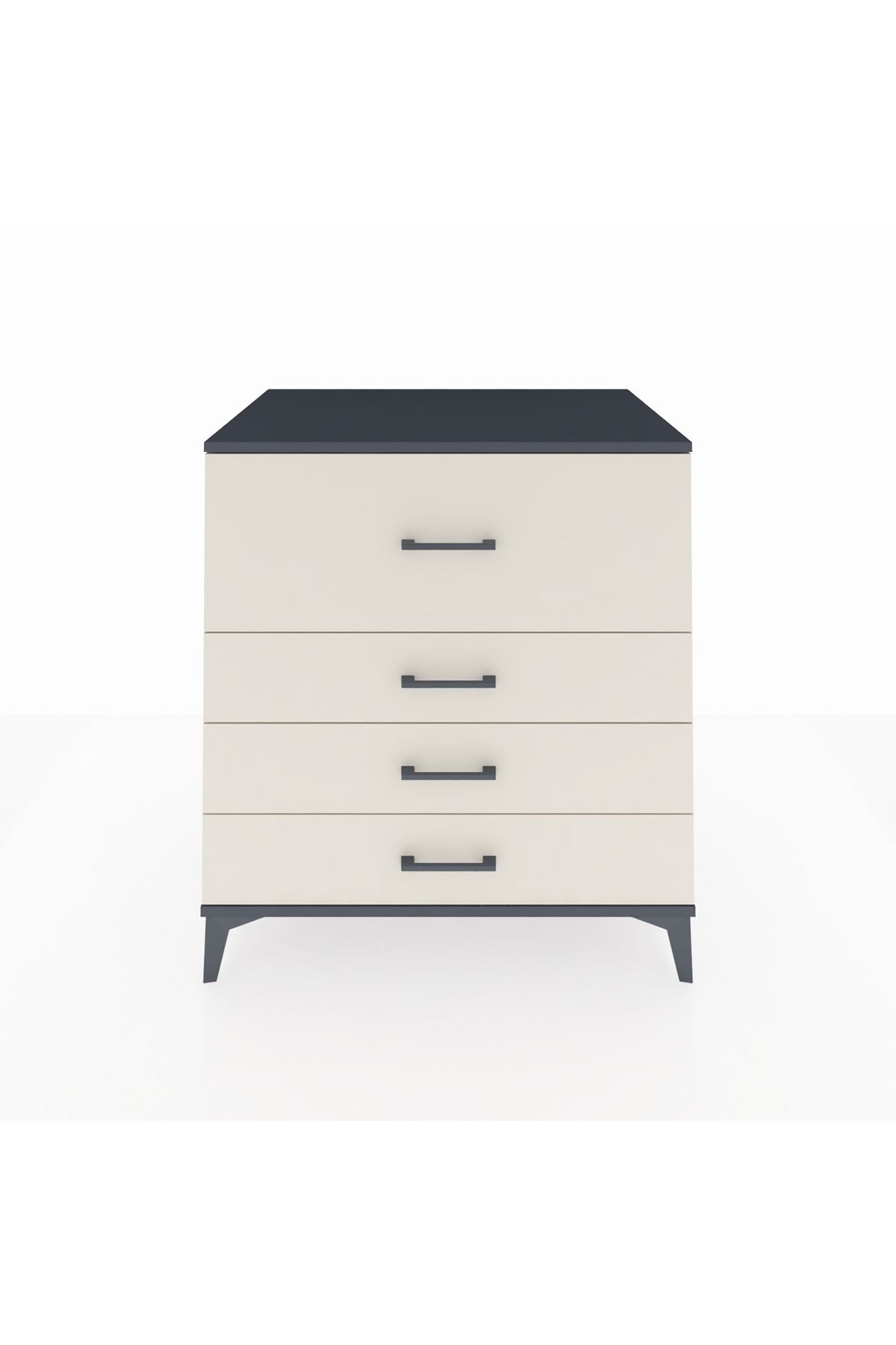 Kronos Şifonyer 4 Çekmeceli 88x59x96 Antrasit-Aytaşı