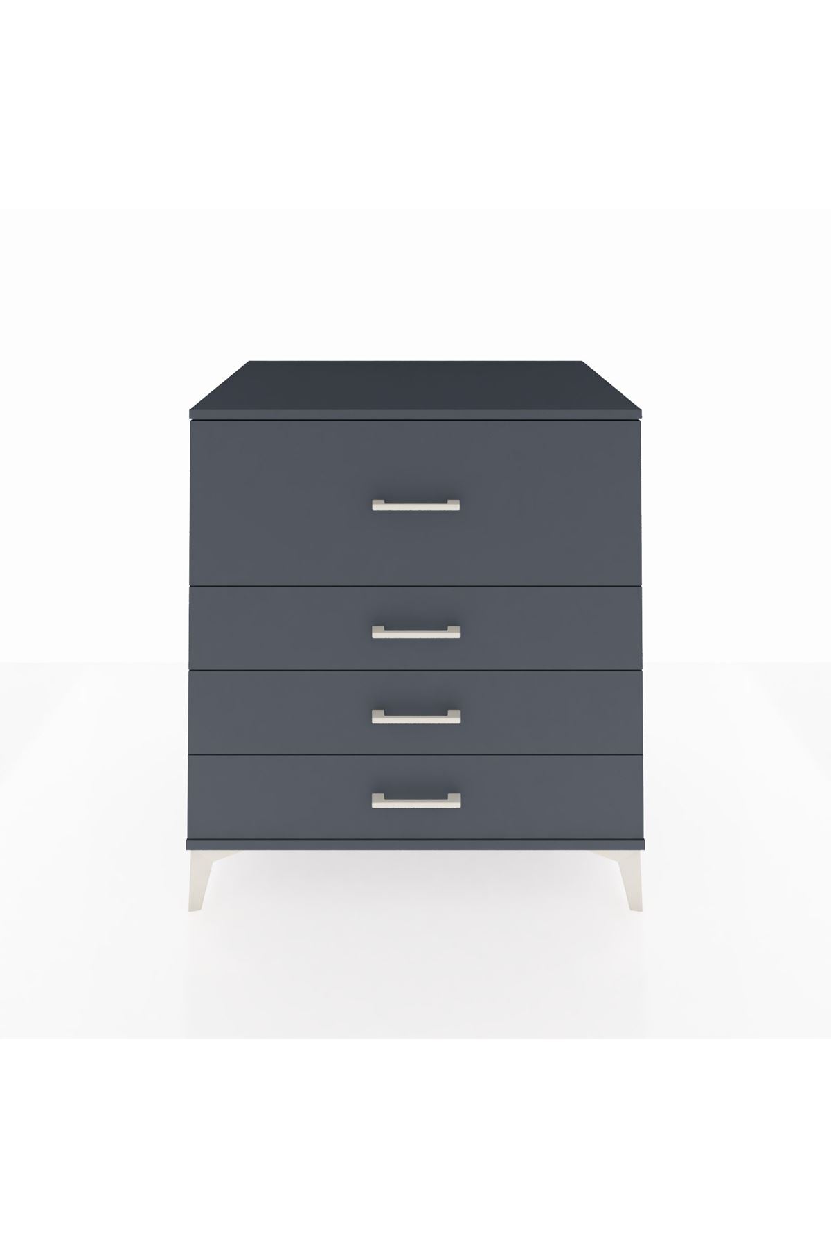 Kronos Şifonyer 4 Çekmeceli 88x59x96 Antrasit-Antrasit