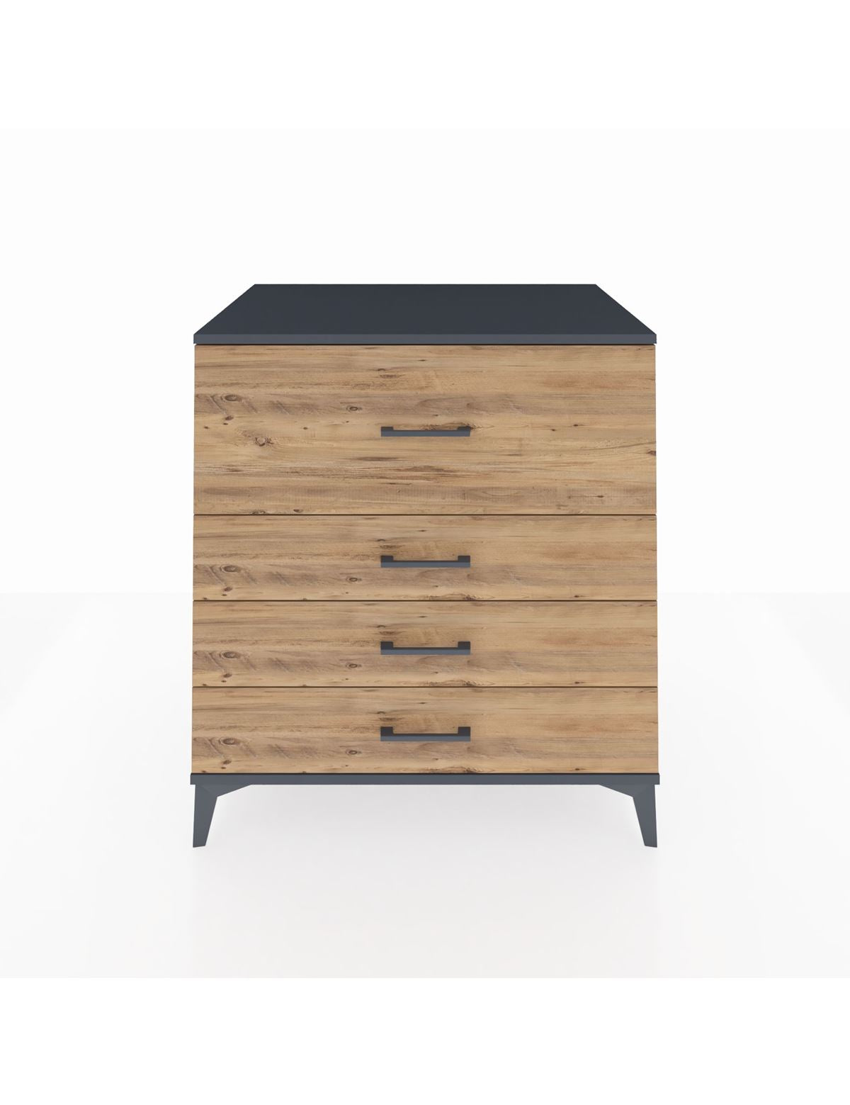 Kronos Şifonyer 4 Çekmeceli 88x59x96 Antrasit-Çam