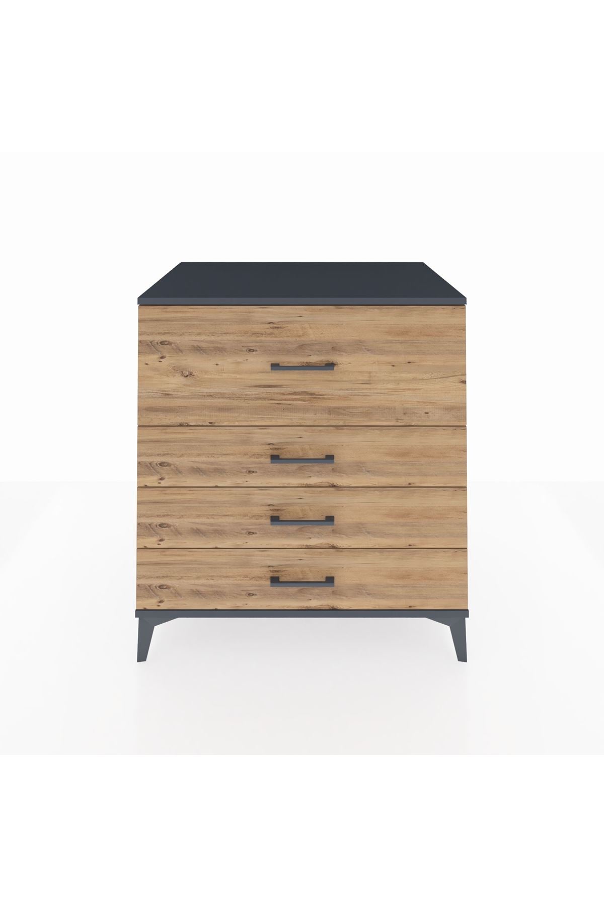 Kronos Şifonyer 4 Çekmeceli 88x59x96 Antrasit-Çam