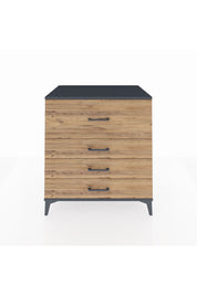 Kronos Şifonyer 4 Çekmeceli 88x59x96 Antrasit-Çam