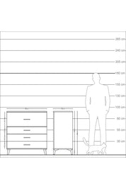 Kronos Şifonyer 4 Çekmeceli 88x59x96 Antrasit-Antrasit