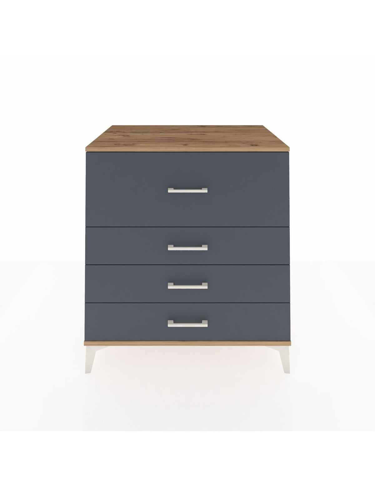 Kronos Şifonyer 4 Çekmeceli 88x59x96 Çam-Antrasit