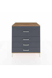 Kronos Şifonyer 4 Çekmeceli 88x59x96 Çam-Antrasit