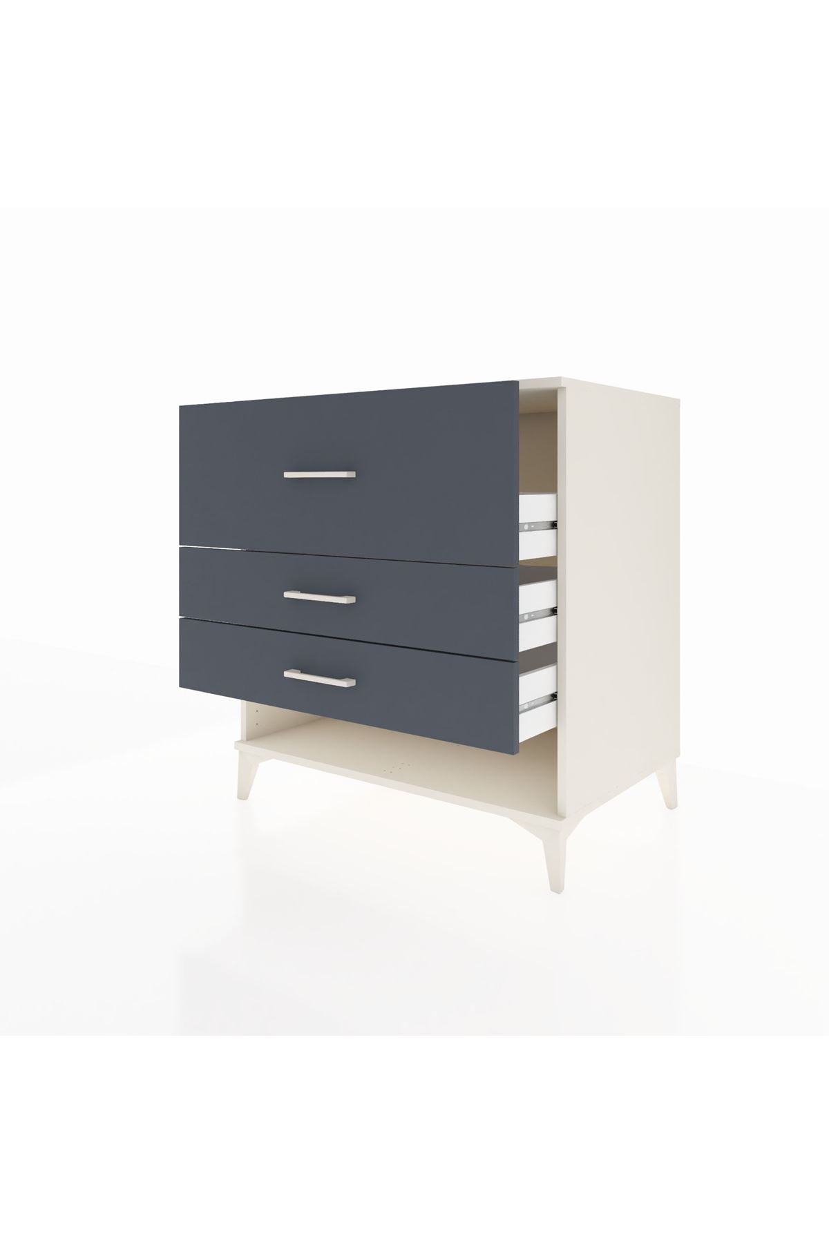 Kronos Şifonyer 3 Çekmeceli 88x59x96 Aytaşı-Antrasit