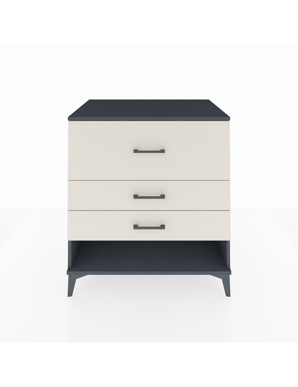 Kronos Şifonyer 3 Çekmeceli 88x59x96 Antrasit-Aytaşı