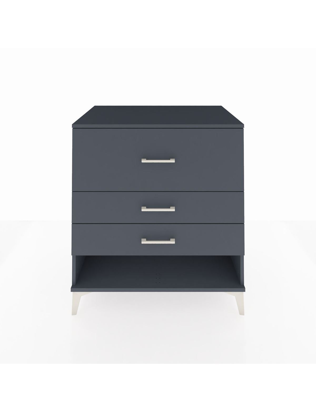 Kronos Şifonyer 3 Çekmeceli 88x59x96 Antrasit-Antrasit