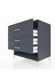 Kronos Şifonyer 3 Çekmeceli 88x59x96 Antrasit-Antrasit