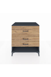 Kronos Şifonyer 3 Çekmeceli 88x59x96 Antrasit-Çam